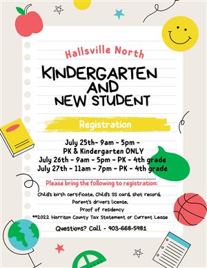 Kindergarten and new student registration