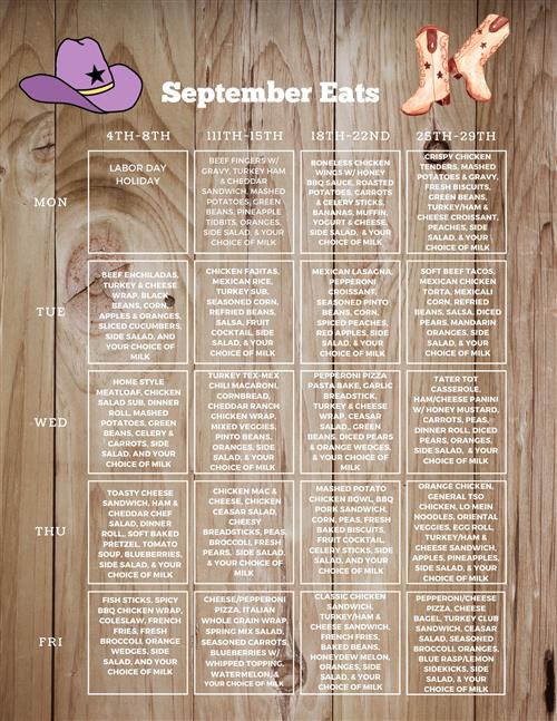 September Menu